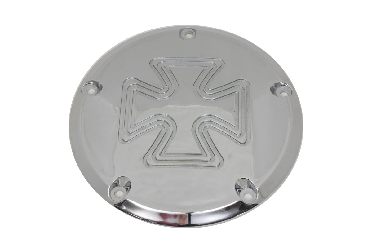 Iron Cross Derby Cover Chrome Billet