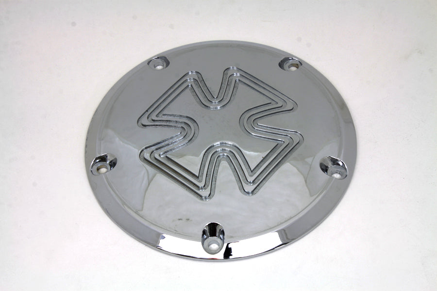 Iron Cross Derby Cover Chrome Billet
