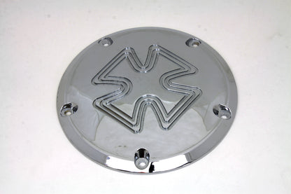 Iron Cross Derby Cover Chrome Billet