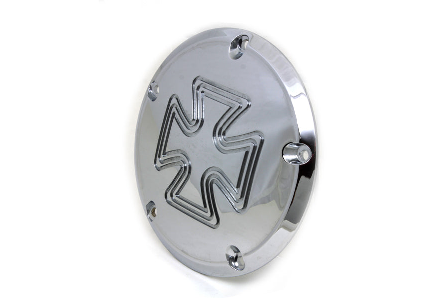 Iron Cross Derby Cover Chrome Billet