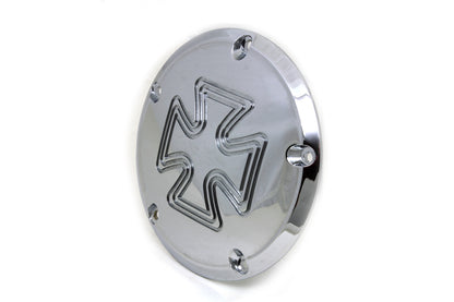 Iron Cross Derby Cover Chrome Billet