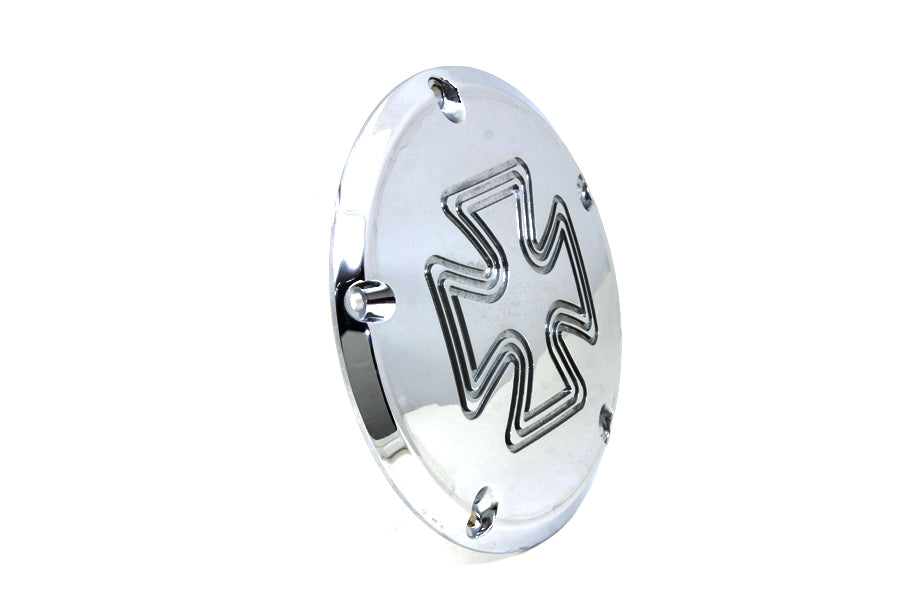 Iron Cross Derby Cover Chrome Billet