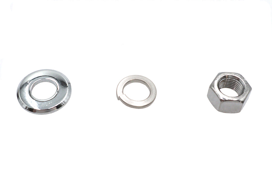 Chrome Front Axle Nut and Washer Kit