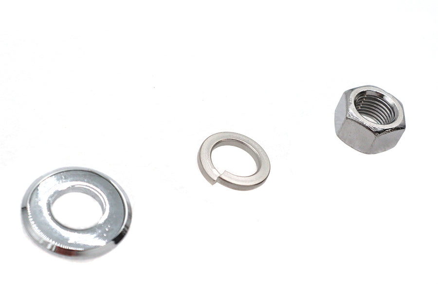 Chrome Front Axle Nut and Washer Kit