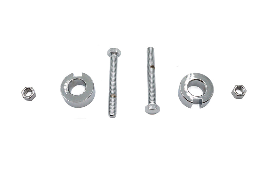 Chrome Rear Axle Adjuster Kit