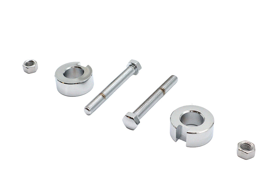 Chrome Rear Axle Adjuster Kit