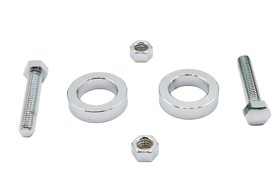 Chrome Rear Axle Adjuster Kit