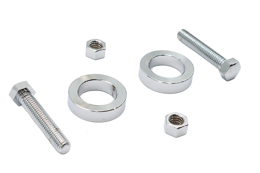Chrome Rear Axle Adjuster Kit