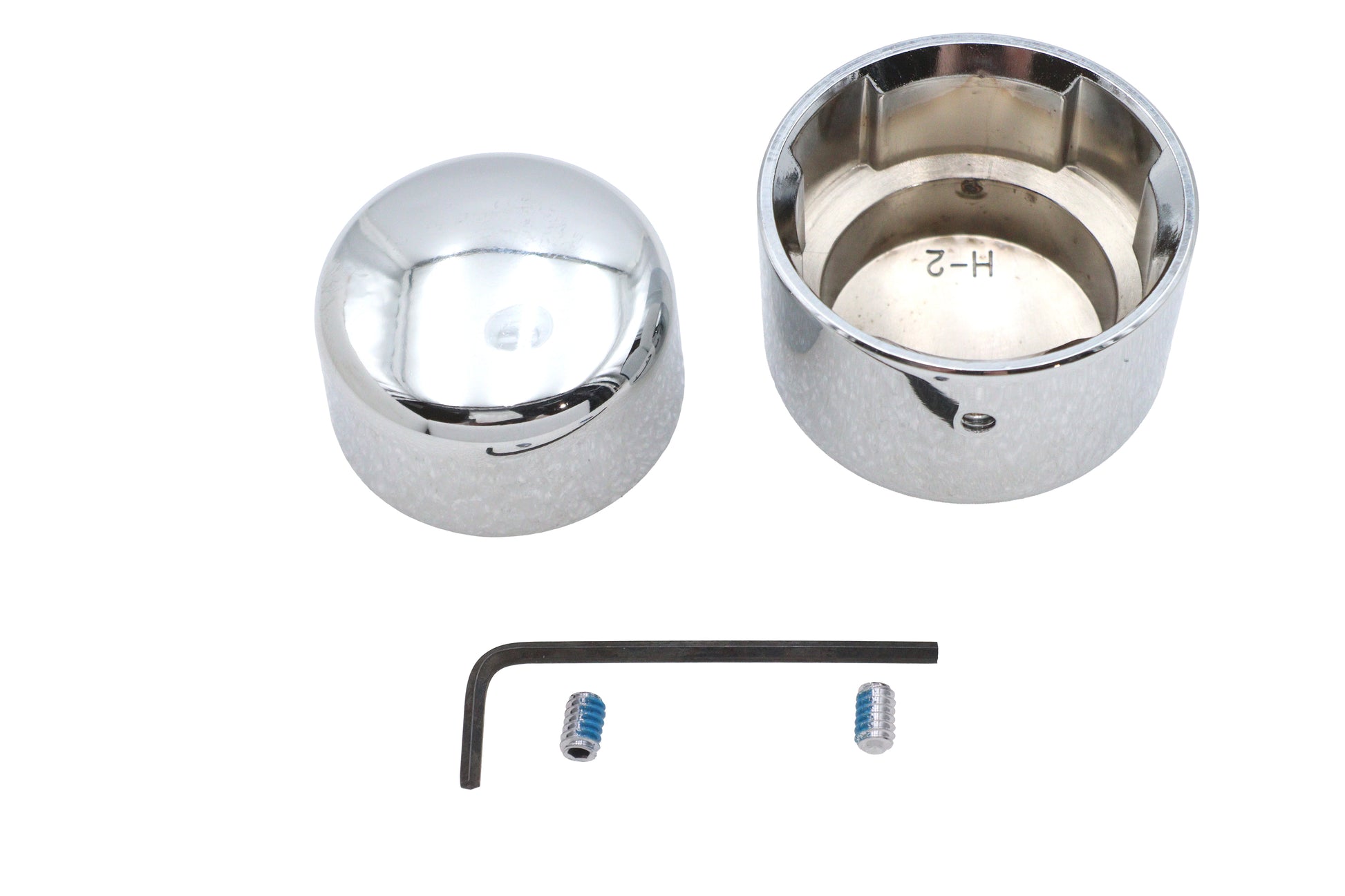 Chrome Rear Axle Nut Cover Set