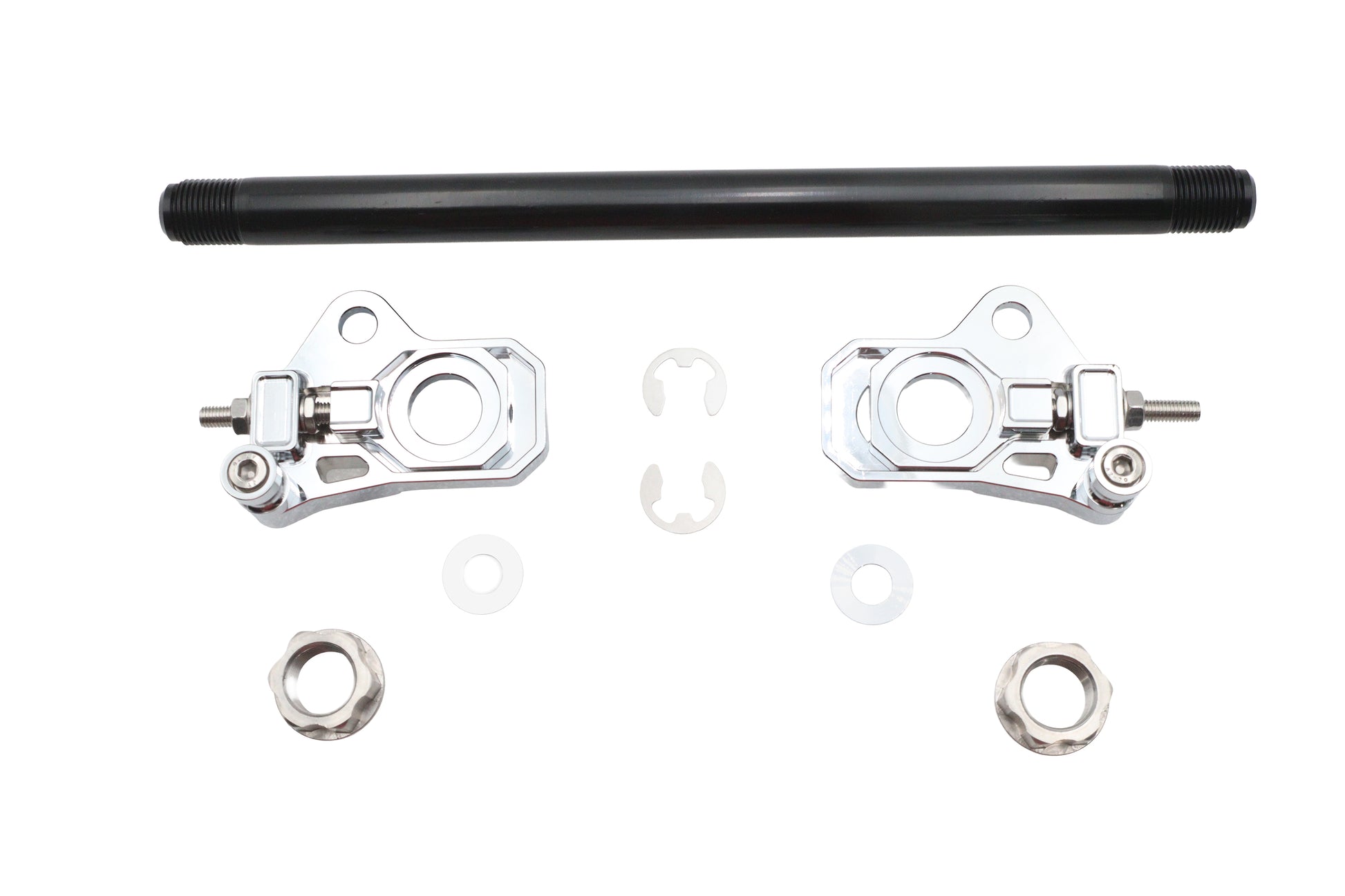 25mm Rear Axle Adjuster Kit Chrome