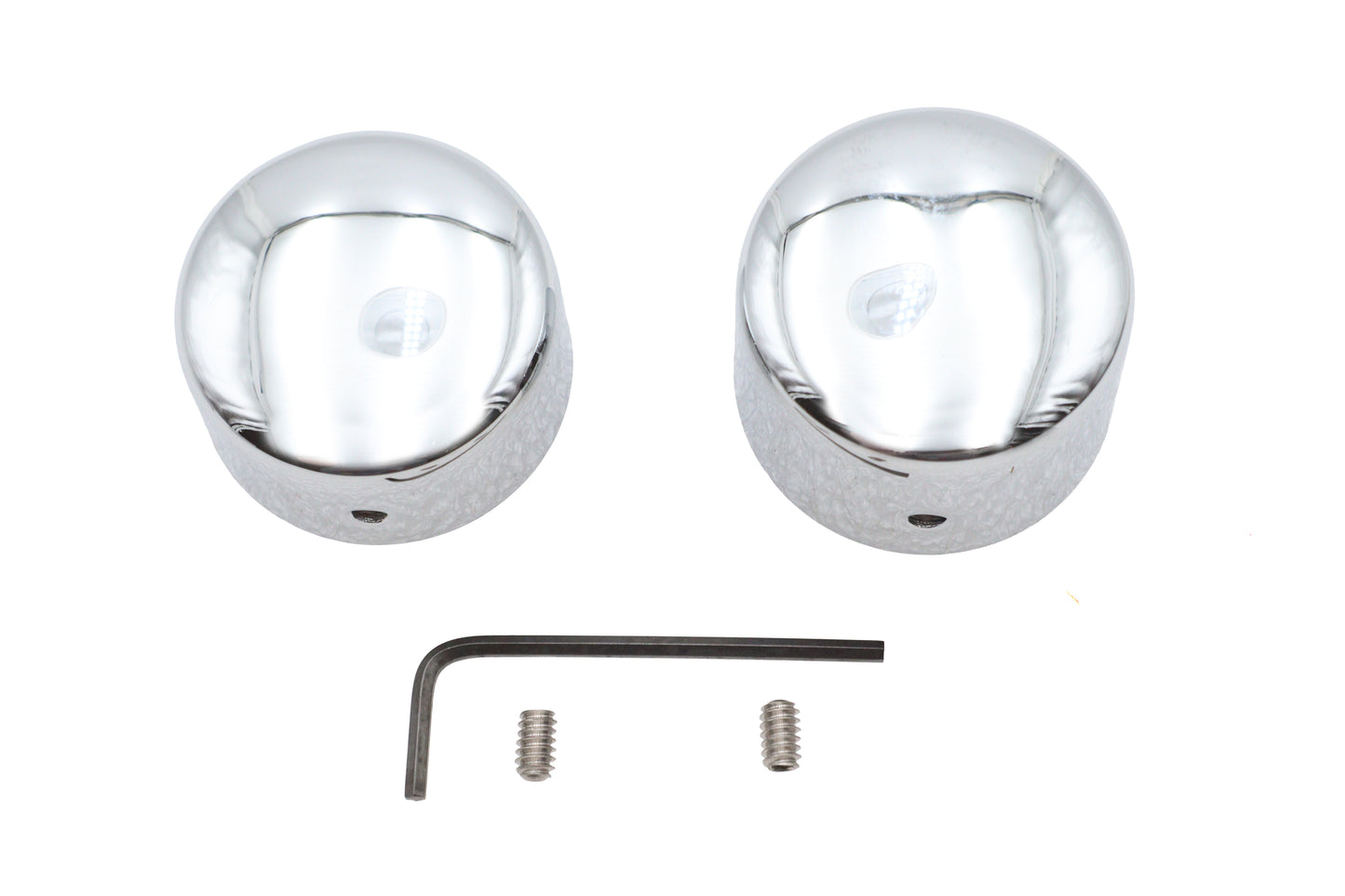 Chrome Rear Axle Nut Cap Set