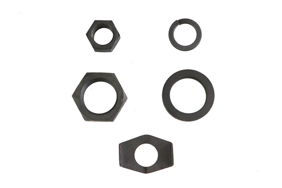 Parkerized Rear Axle Nut and Lock Kit