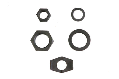 Parkerized Rear Axle Nut and Lock Kit