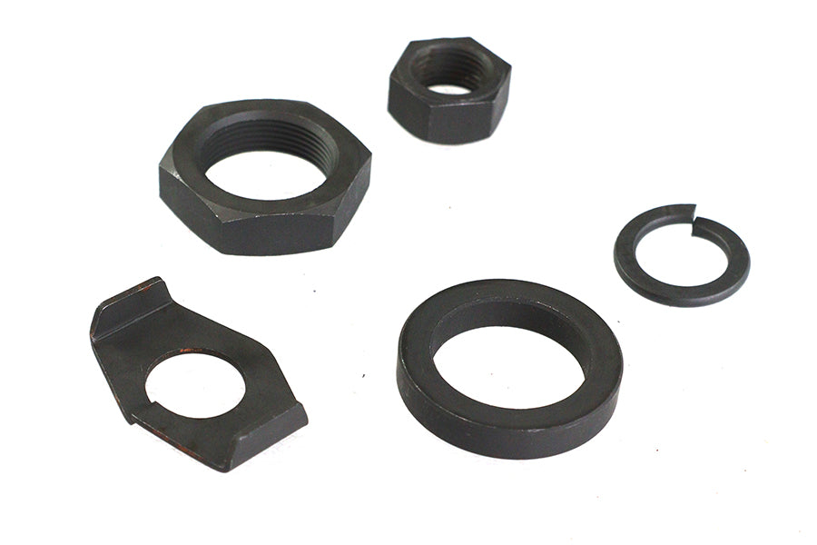 Parkerized Rear Axle Nut and Lock Kit
