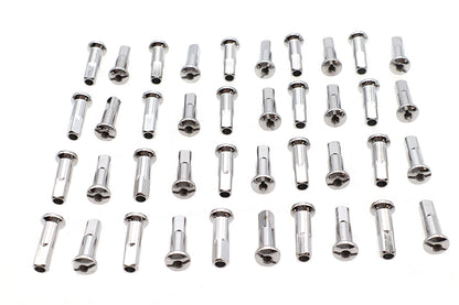 Spoke 40 Piece Chrome Nipple Set