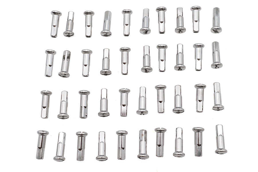 Spoke 40 Piece Chrome Nipple Set