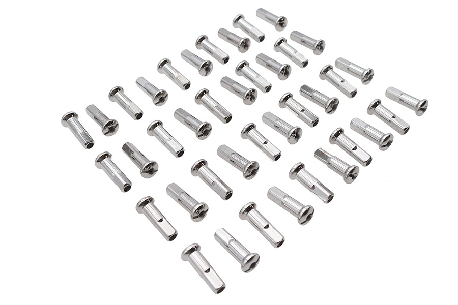 Spoke 40 Piece Chrome Nipple Set