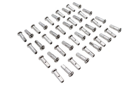 Spoke 40 Piece Chrome Nipple Set