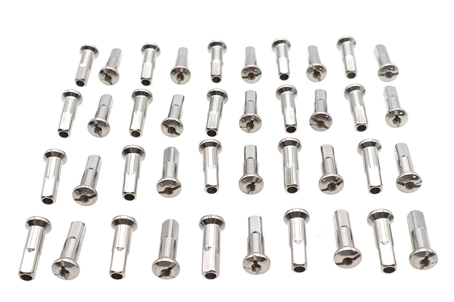 Spoke 40 Piece Chrome Nipple Set