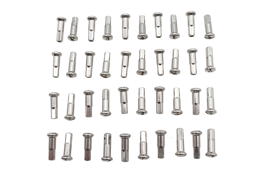 Spoke 40 Piece Chrome Nipple Set