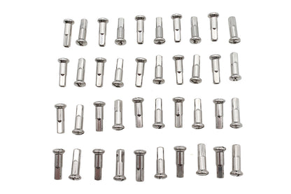 Spoke 40 Piece Chrome Nipple Set