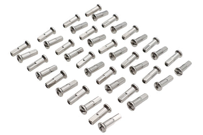 Spoke 40 Piece Chrome Nipple Set