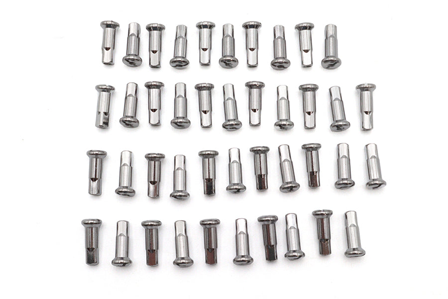 Spoke 40 Piece Chrome Nipple Set