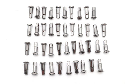 Spoke 40 Piece Chrome Nipple Set