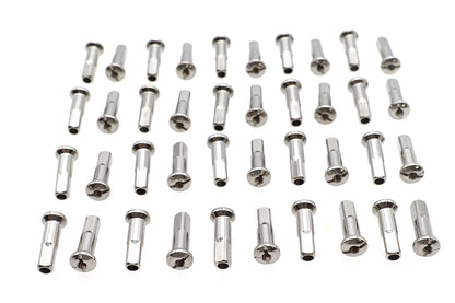 Spoke 40 Piece Chrome Nipple Set