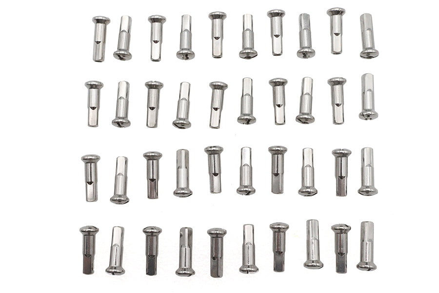 Spoke 40 Piece Chrome Nipple Set