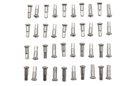 Spoke 40 Piece Chrome Nipple Set