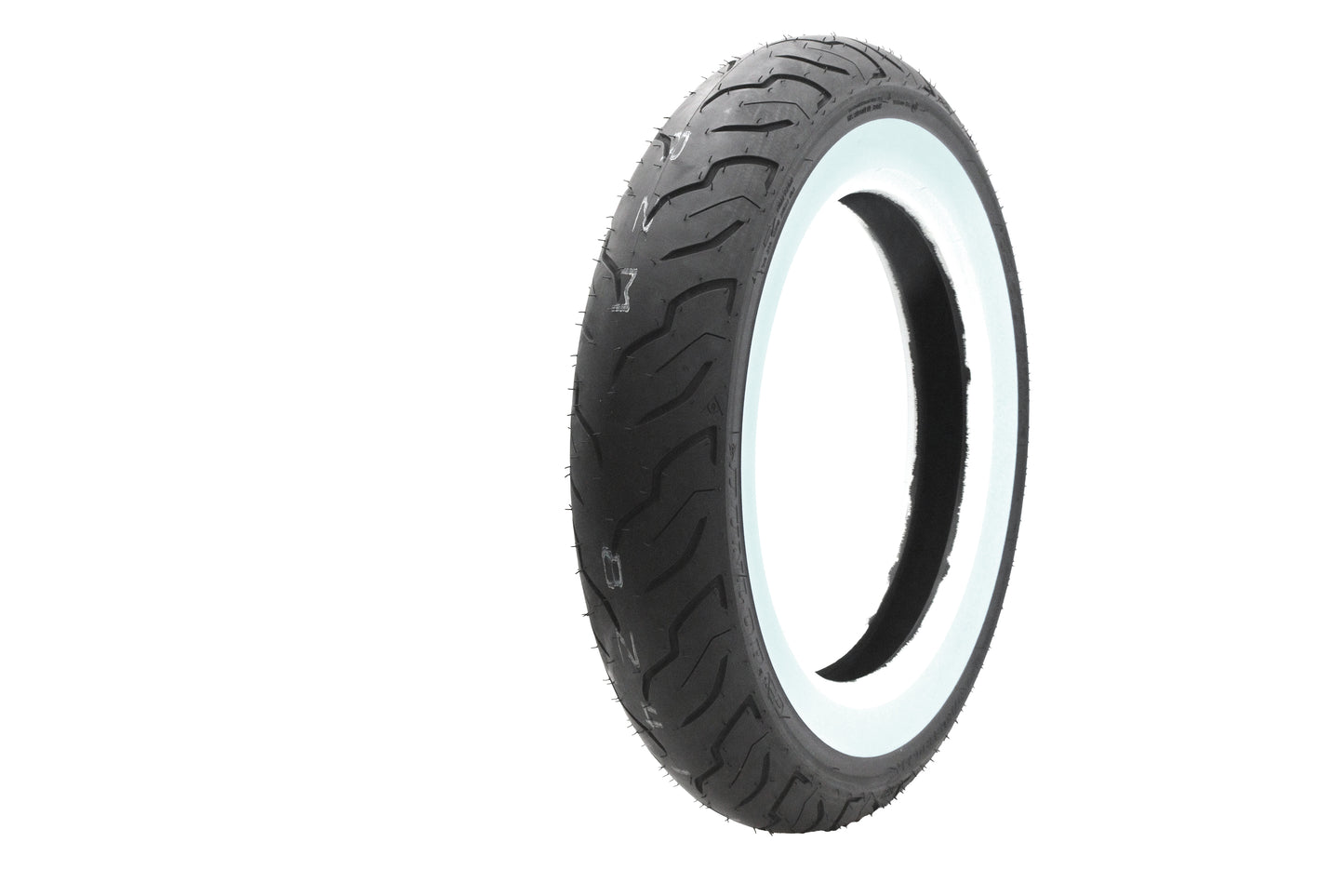 Front Dunlop American Elite II MH90 x 16 Wide Whitewall Tire