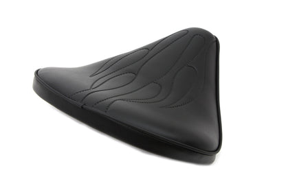 Black Solo Seat with Flame Stitch Large