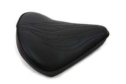 Black Solo Seat with Flame Stitch Large
