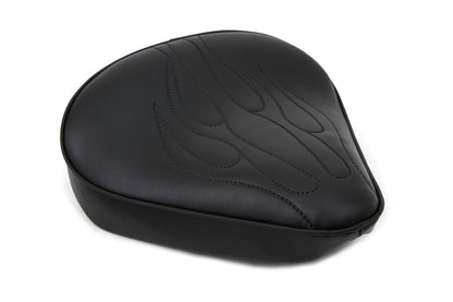 Black Solo Seat with Flame Stitch Large