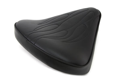 Black Solo Seat with Flame Stitch Large