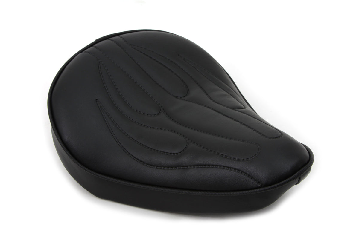 Black Solo Seat with Flame Stitch