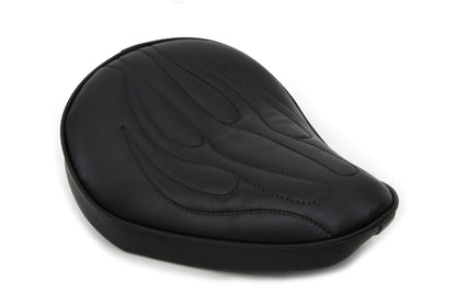 Black Solo Seat with Flame Stitch