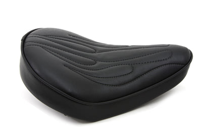 Black Solo Seat with Flame Stitch