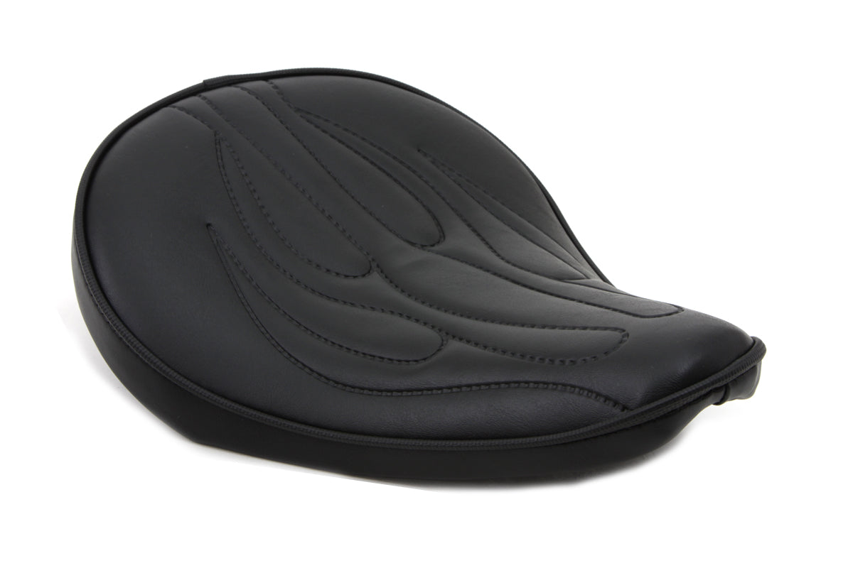 Black Solo Seat with Flame Stitch Small