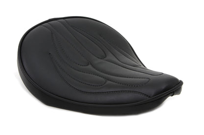 Black Solo Seat with Flame Stitch Small