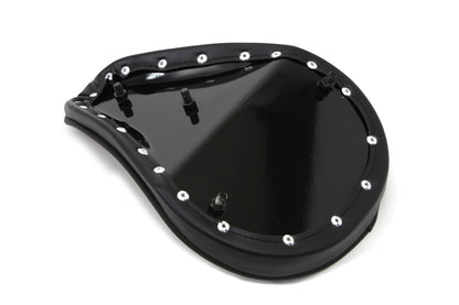 Black Solo Seat with Flame Stitch Small