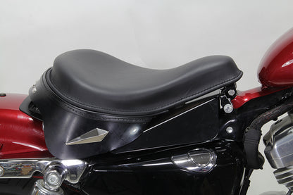 Black Leather Metro Police Solo Seat