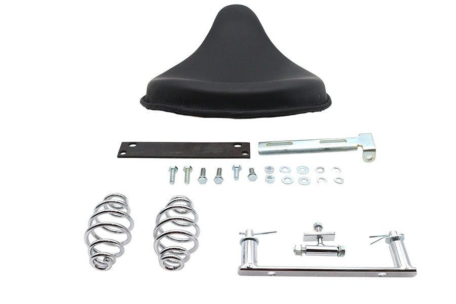 Black Leather Solo Seat and Mount Kit