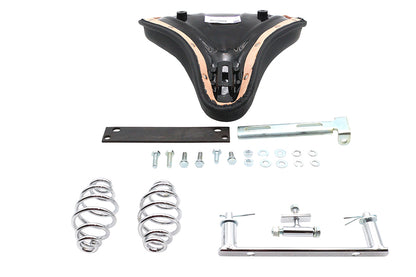 Black Leather Solo Seat and Mount Kit