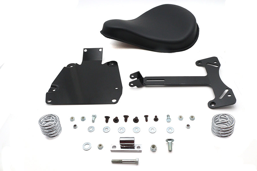 Black Leather Solo Seat and Mount Kit