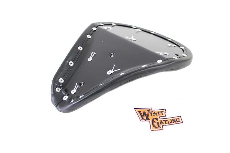 Black Vinyl Solo Seat with Buttons