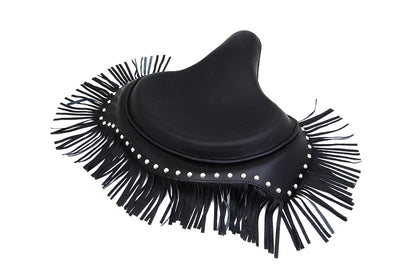 Black Deluxe Solo Seat with Fringe Skirt