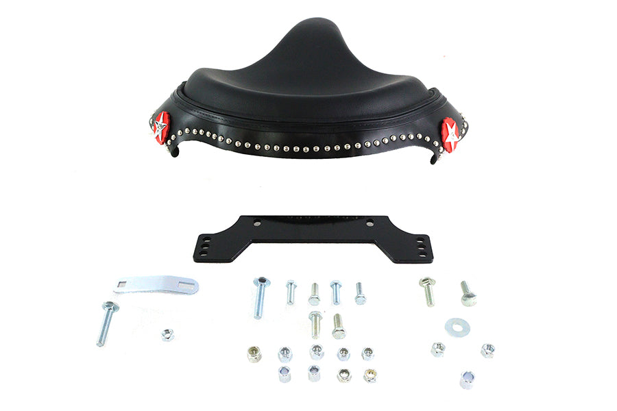 Black Leather Police Solo Seat Kit