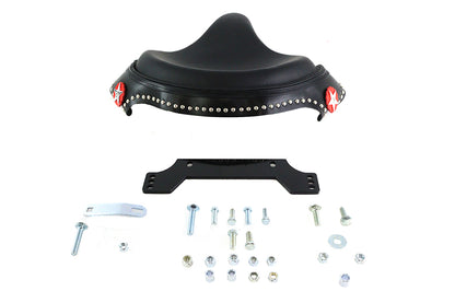 Black Leather Police Solo Seat Kit